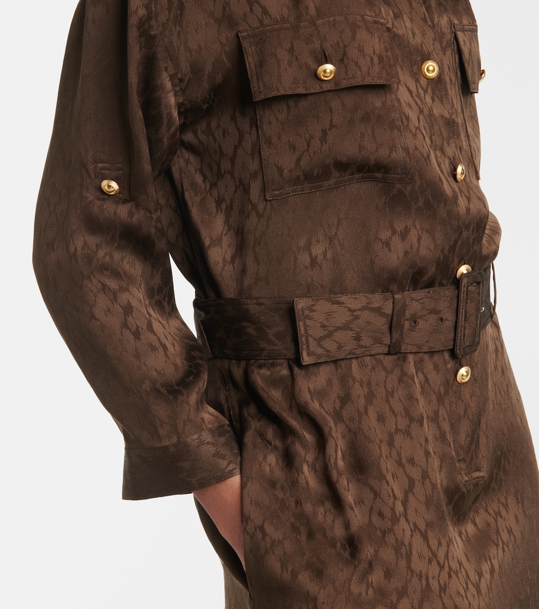 Abito midi in jacquard di seta | Tom Ford