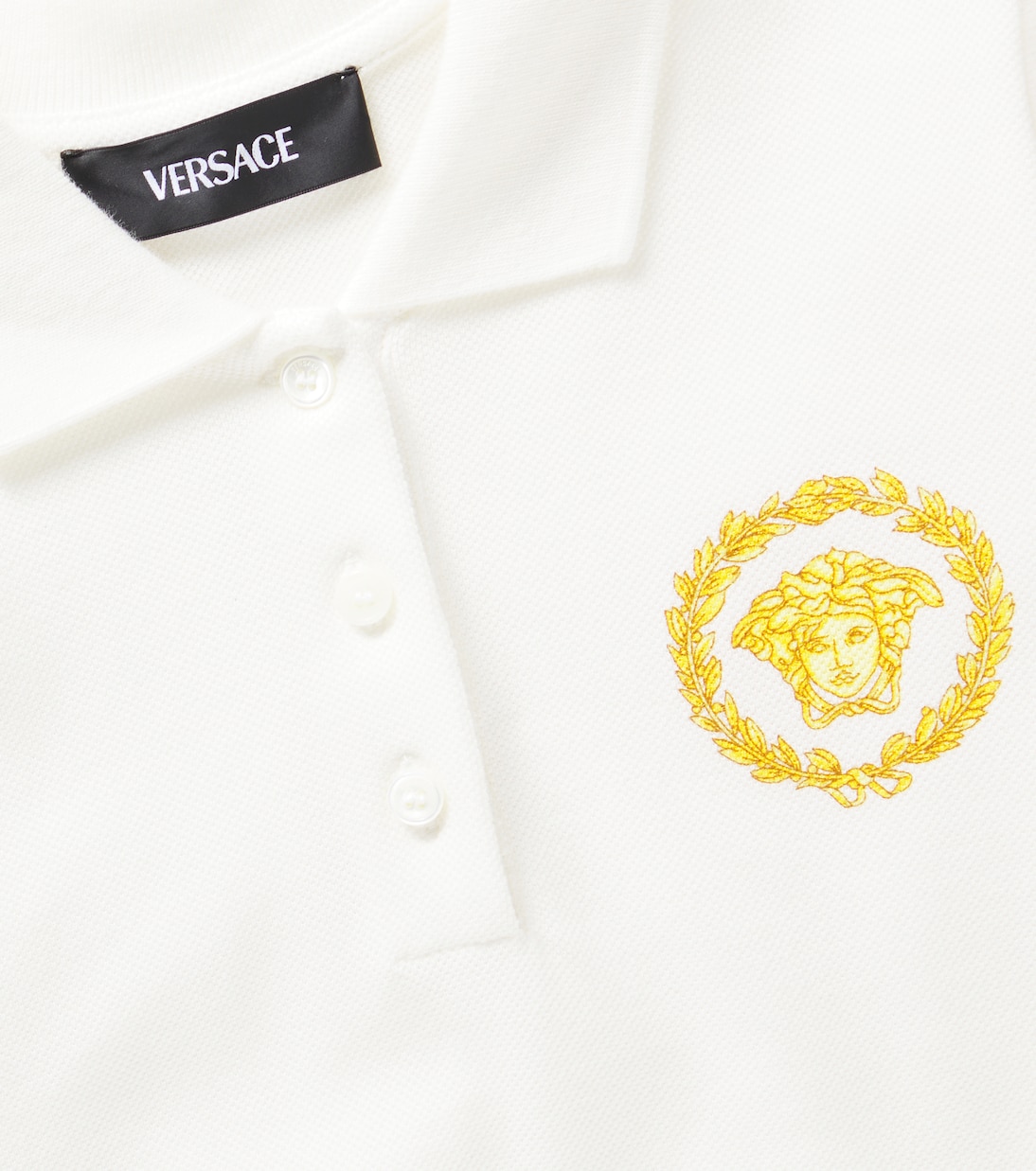 Abito Medusa Alloro in piqué di cotone | Versace Kids
