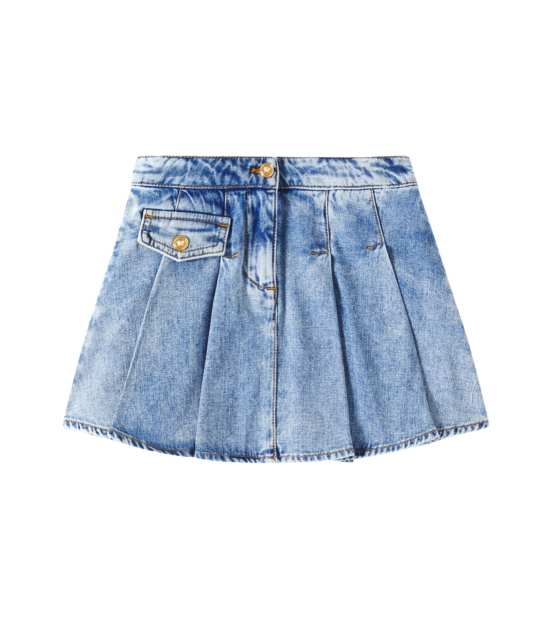 Jupe en jean brodée | Versace Kids