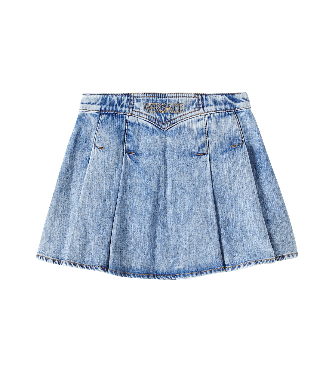 Jupe en jean brodée | Versace Kids