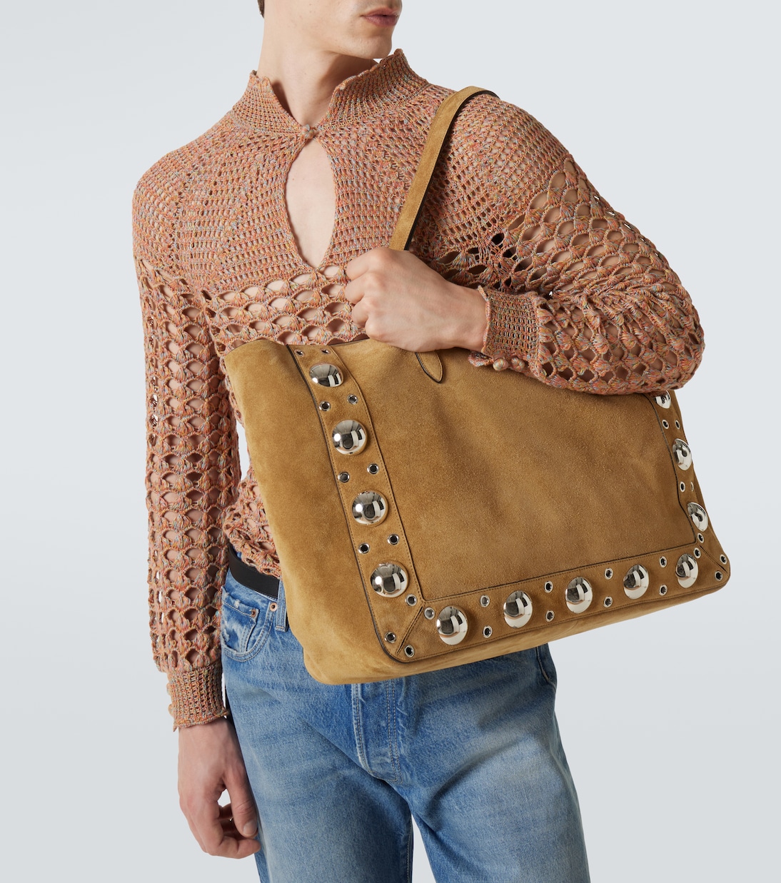 Cabas Nellcôte Large en daim | Valentino Garavani