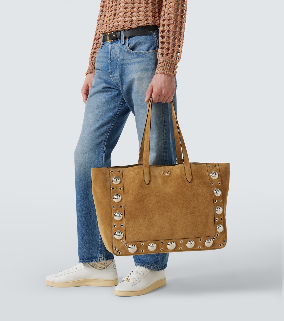 Cabas Nellcôte Large en daim | Valentino Garavani