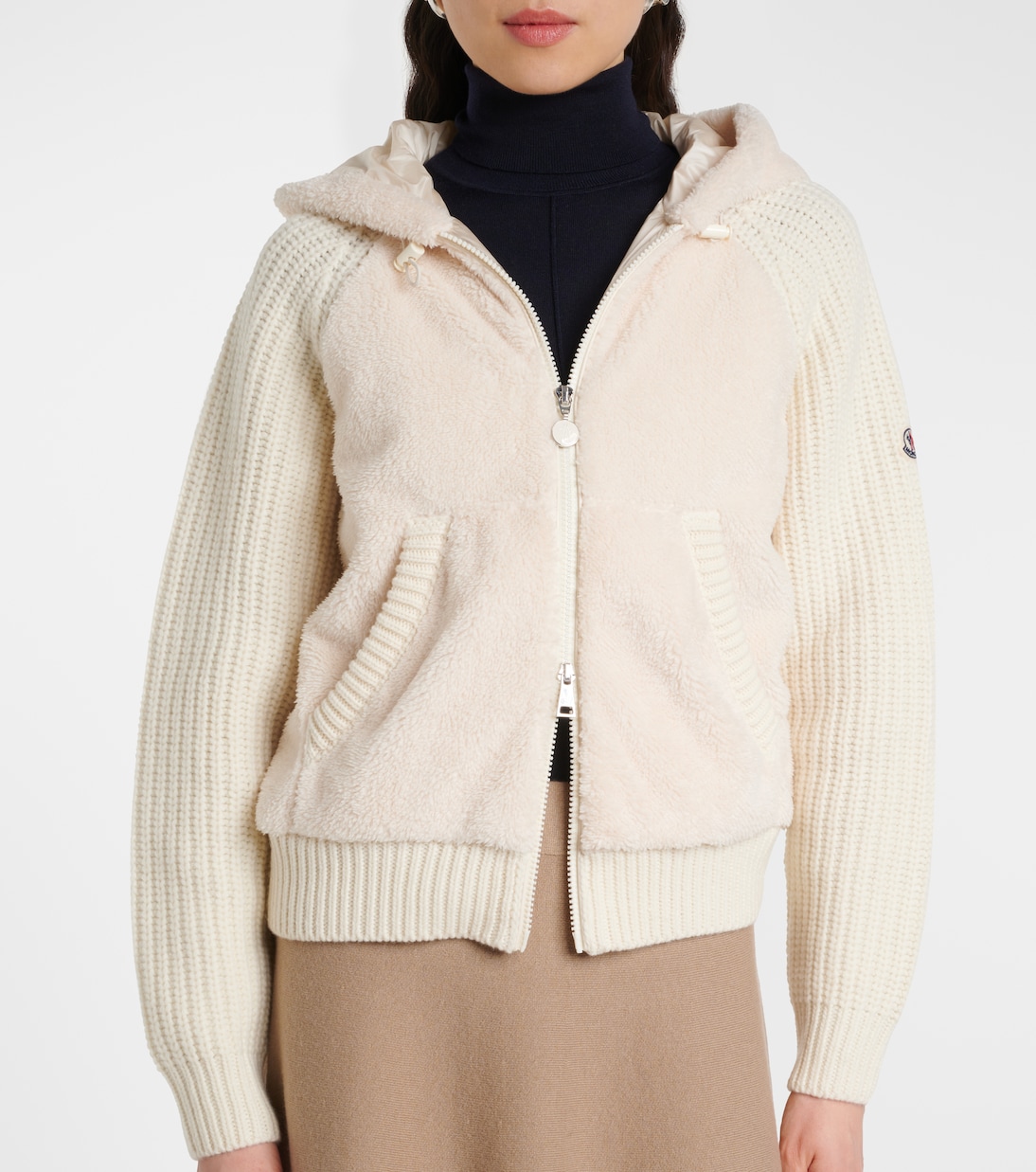 Wool and teddy cardigan | Moncler