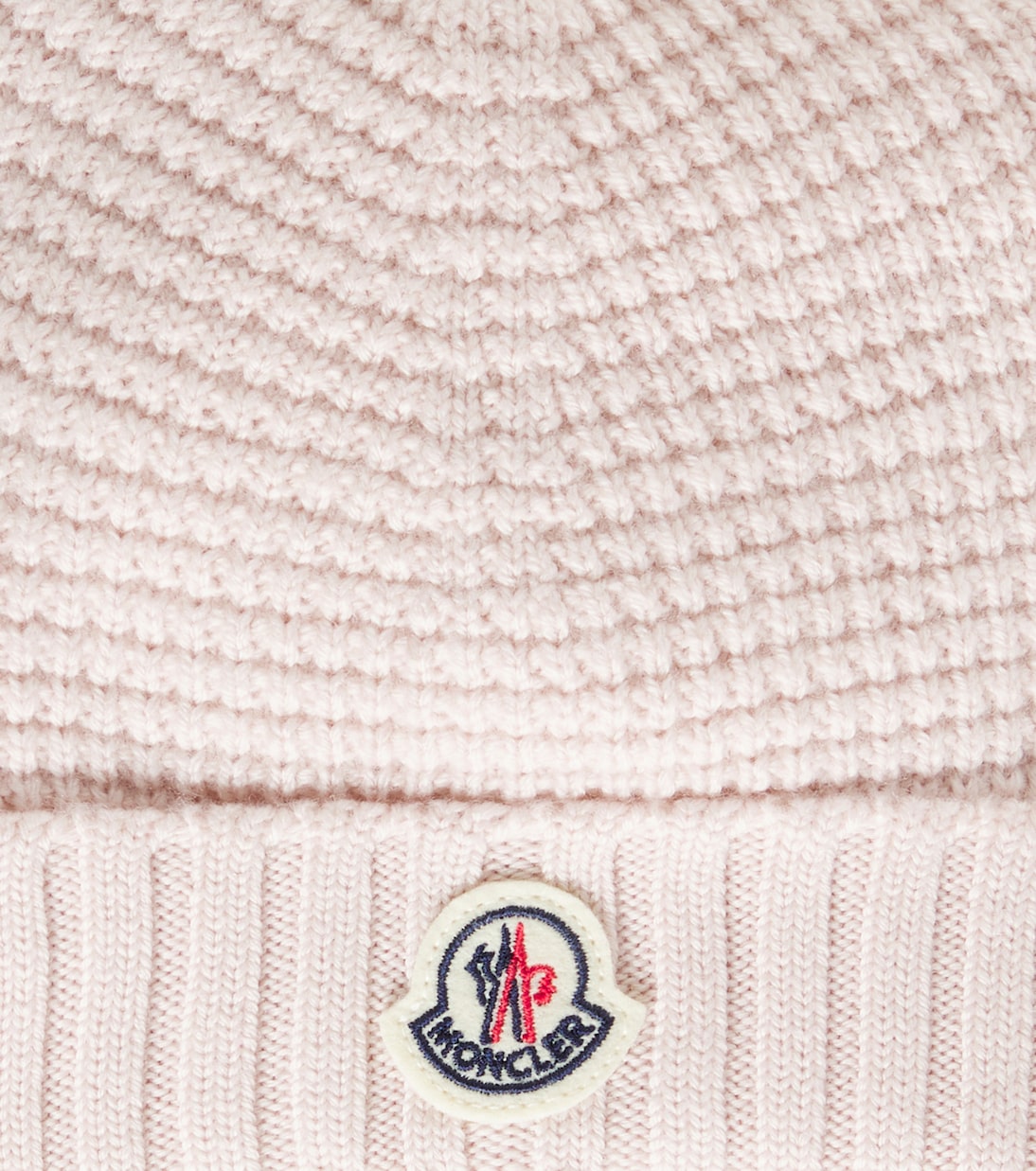 Baby waffle-knit virgin wool beanie | Moncler Enfant