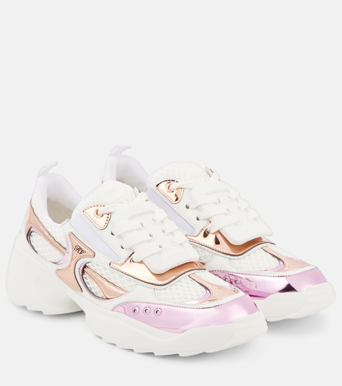 Scarpe da ginnastica in pelle Viv' on the Run di Roger Vivier per uno stile giovane e dinamico