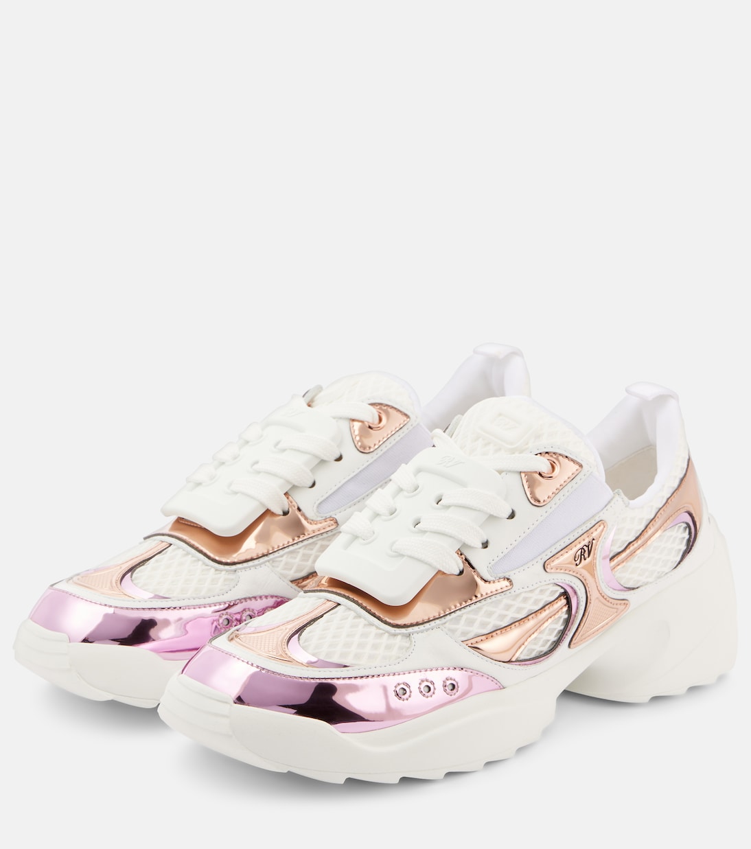 Scarpe da ginnastica in pelle Viv' on the Run di Roger Vivier per uno stile giovane e dinamico