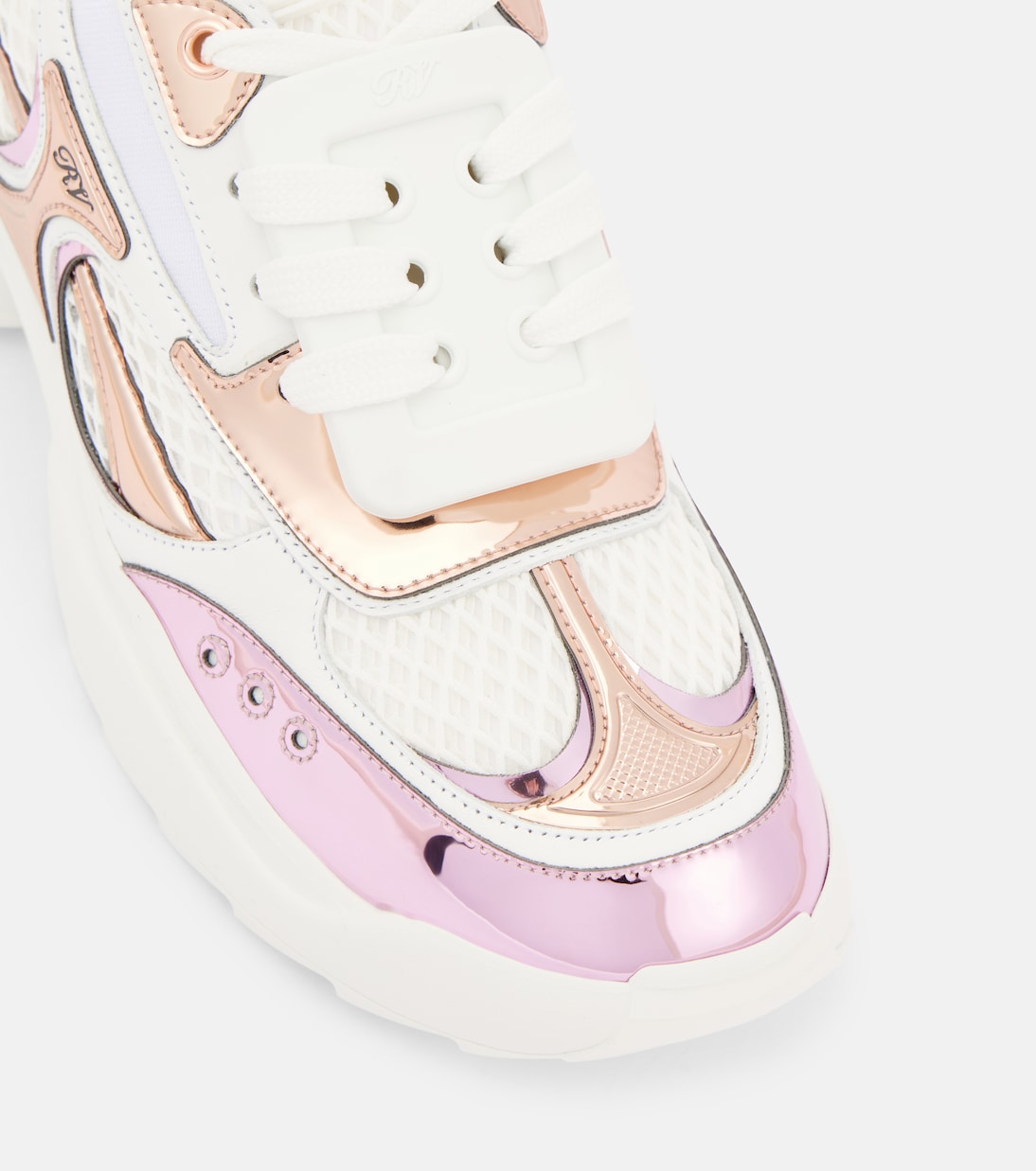 Scarpe da ginnastica in pelle Viv' on the Run di Roger Vivier per uno stile giovane e dinamico