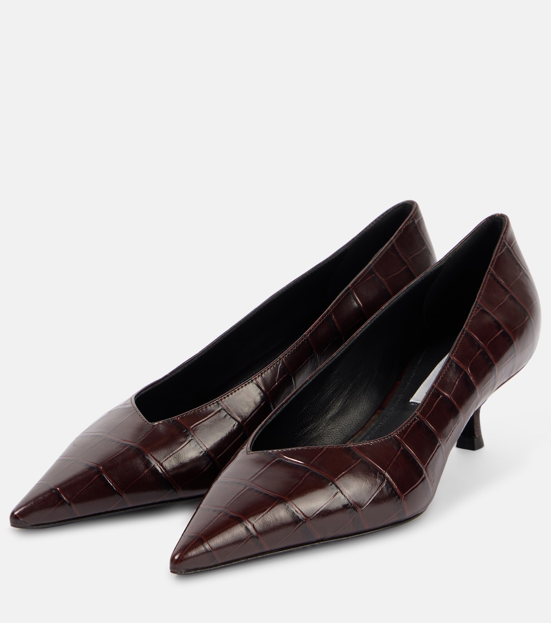 Scarpe con tacco in pelle effetto coccodrillo VICTORIA BECKHAM per uno stile giovane e audace
