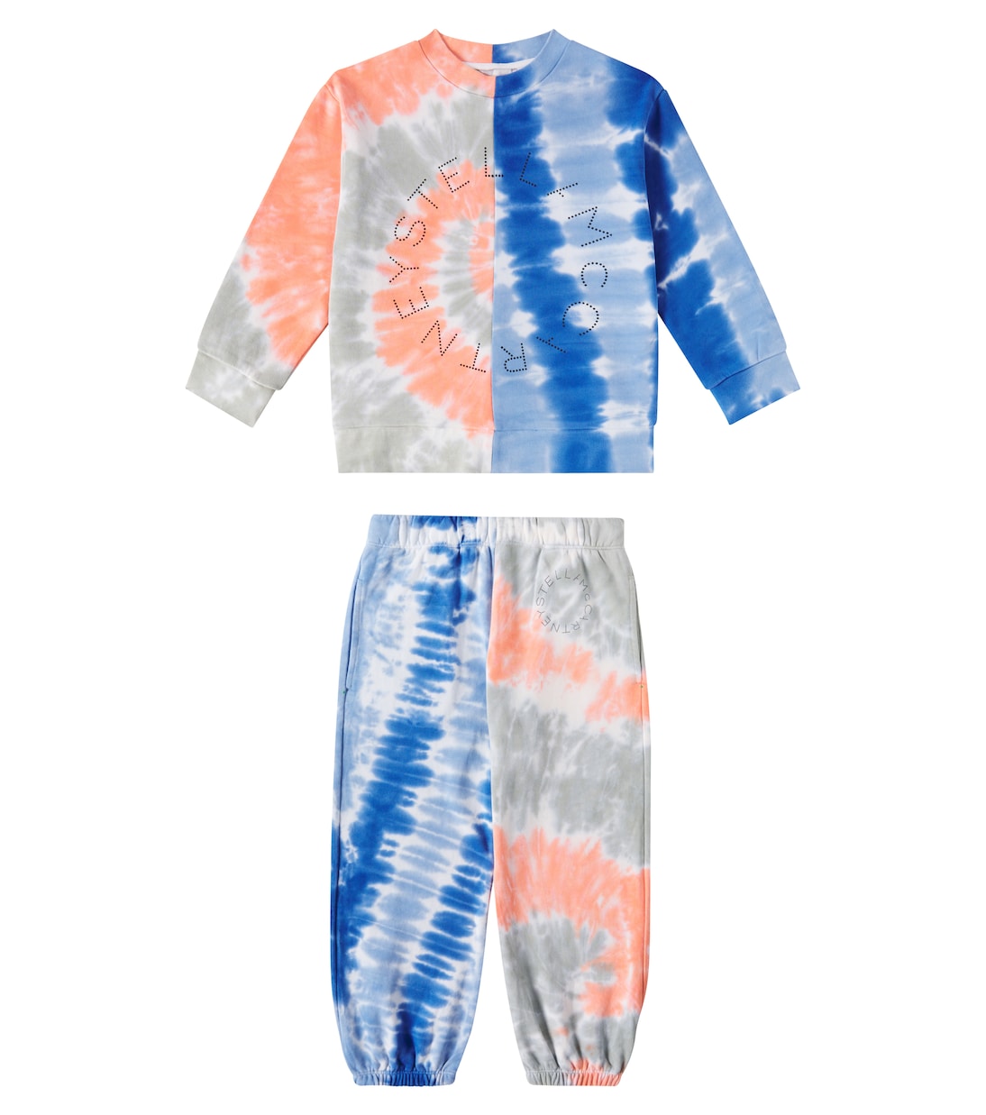 Tie-dye cotton sweatshirt and sweatpants set | Stella McCartney Kids