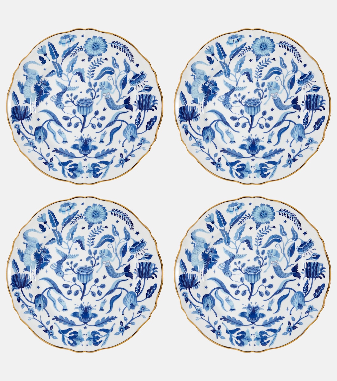 Marino set of 4 porcelain dinner plates | Bitossi