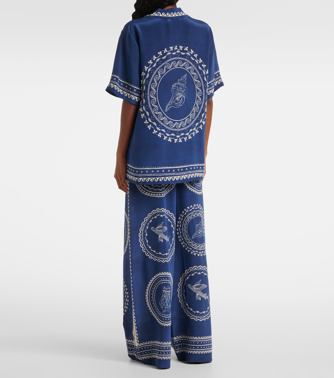 Camicia Oceane in seta con stampa | Alémais