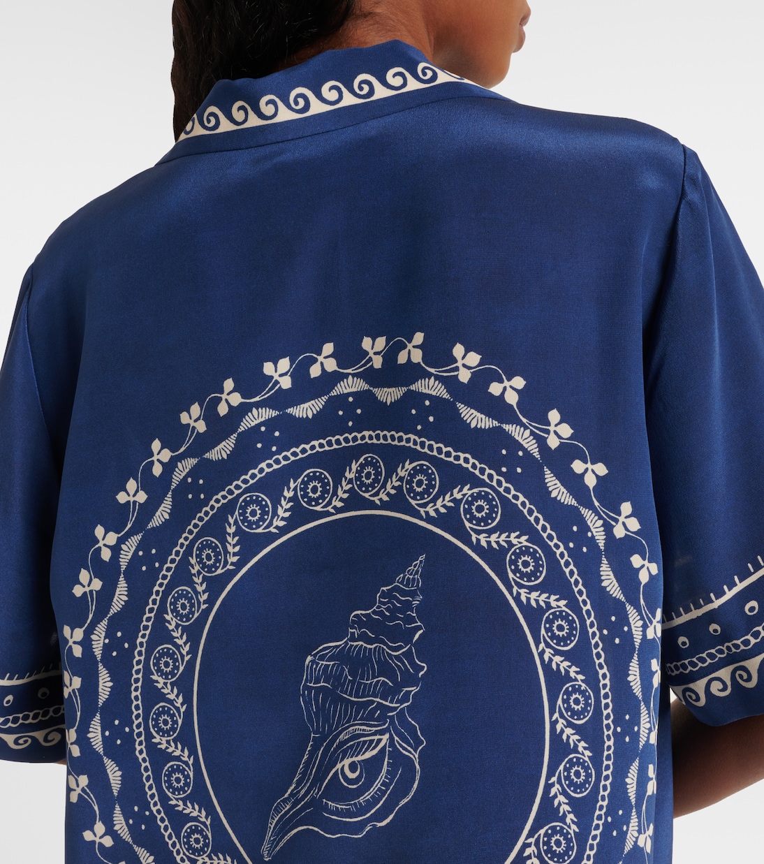 Camicia Oceane in seta con stampa | Alémais