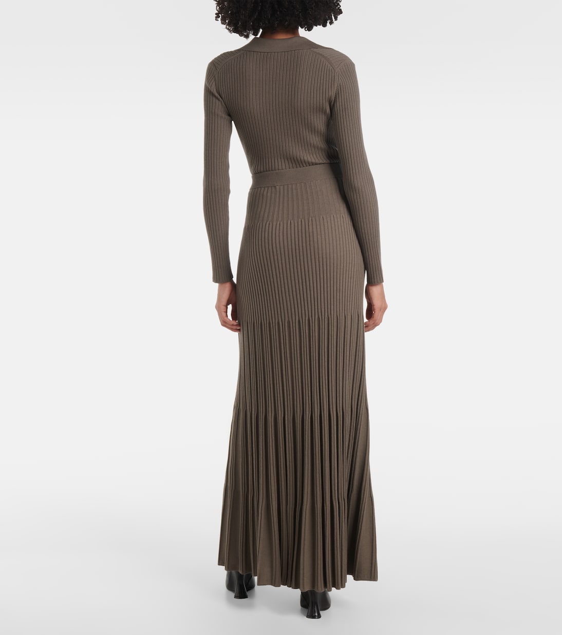 Merino ribbed-knit wool maxi skirt | Joseph