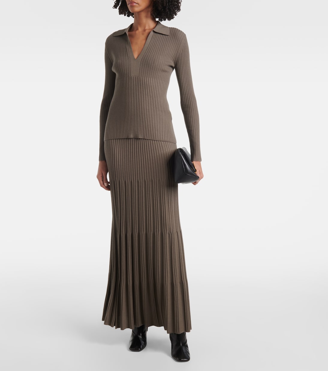 Merino ribbed-knit wool maxi skirt | Joseph