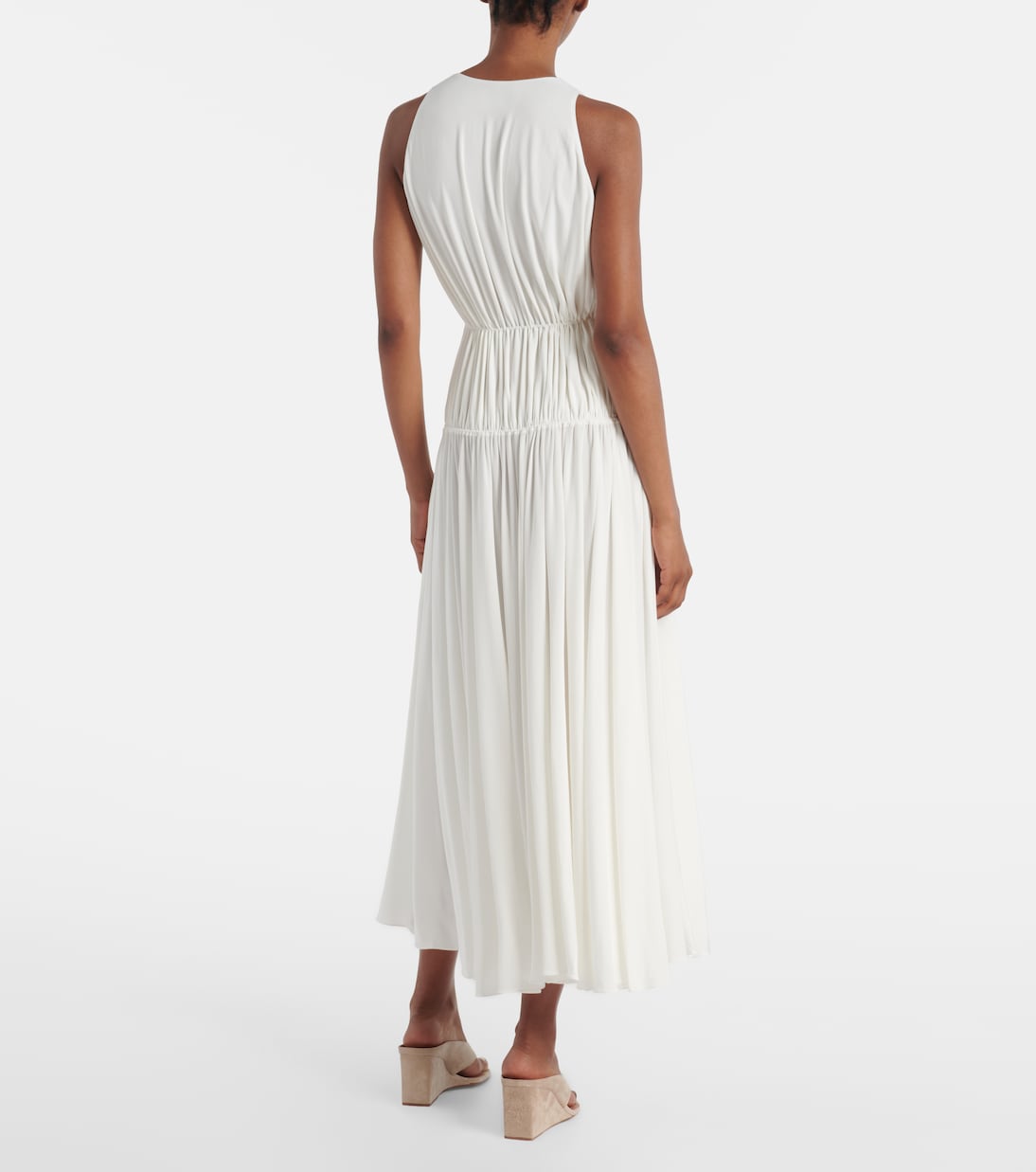 Gathered jersey maxi dress | Alaïa