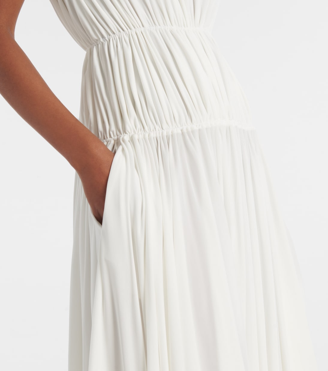 Gathered jersey maxi dress | Alaïa