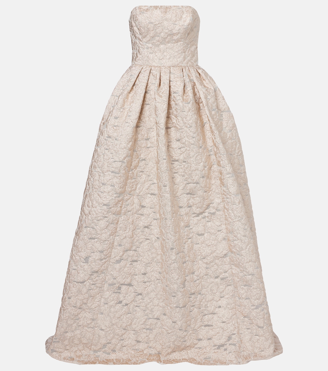 Strapless fil coupé gown | Carolina Herrera
