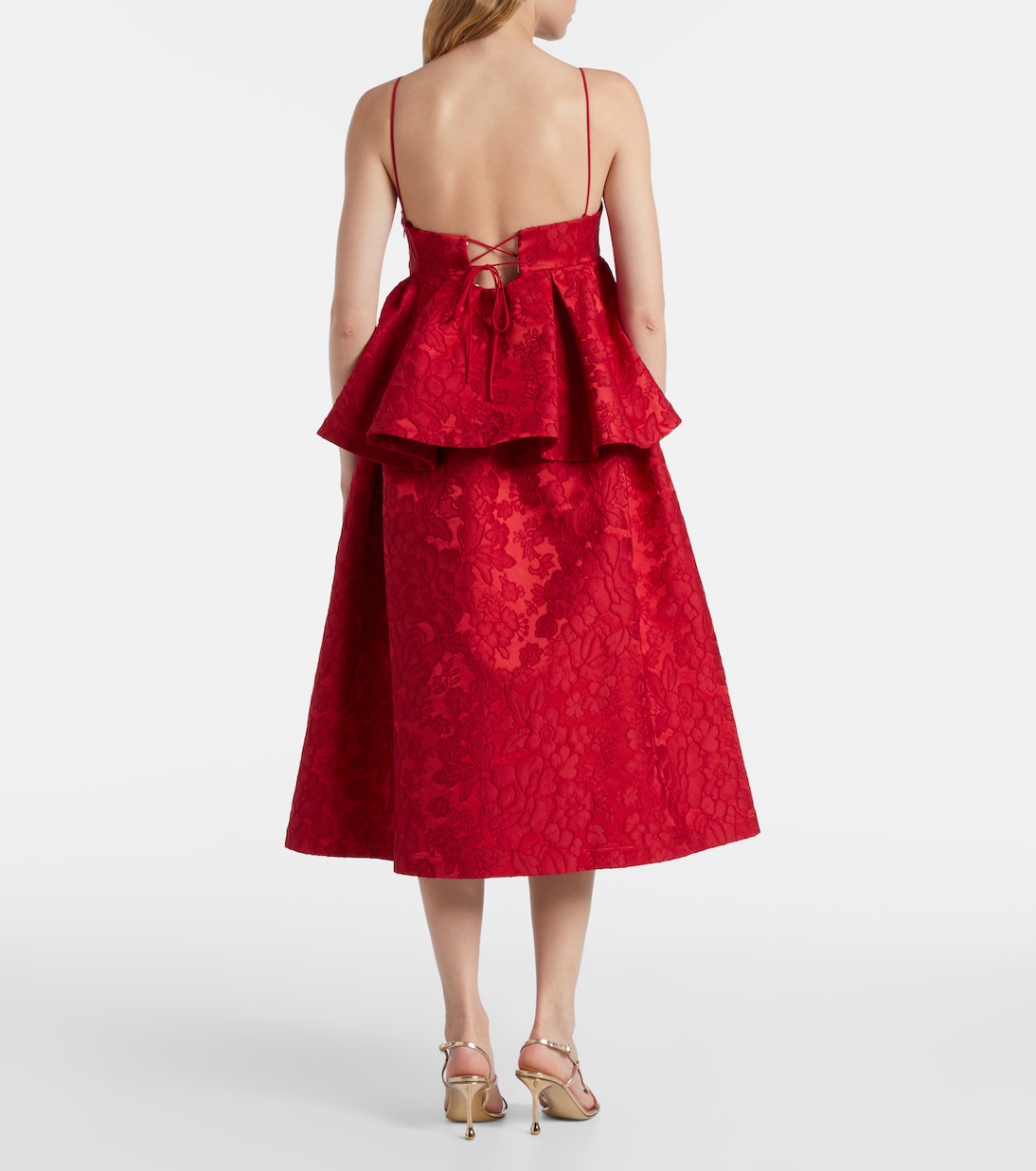 Vestido midi Satine en jacquard matelassé | La DoubleJ