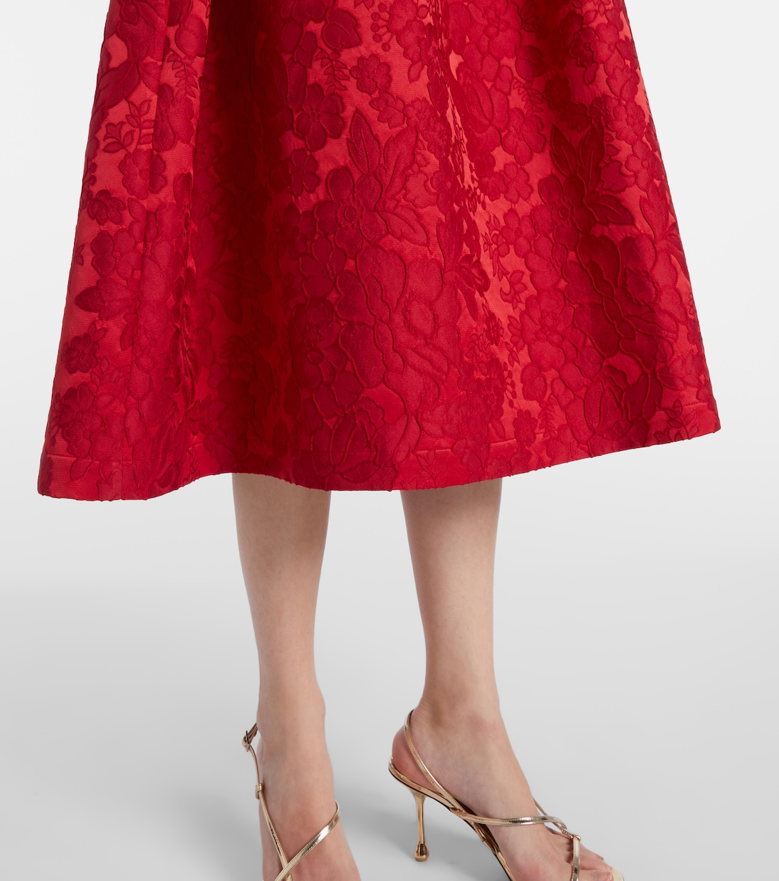 Vestido midi Satine en jacquard matelassé | La DoubleJ