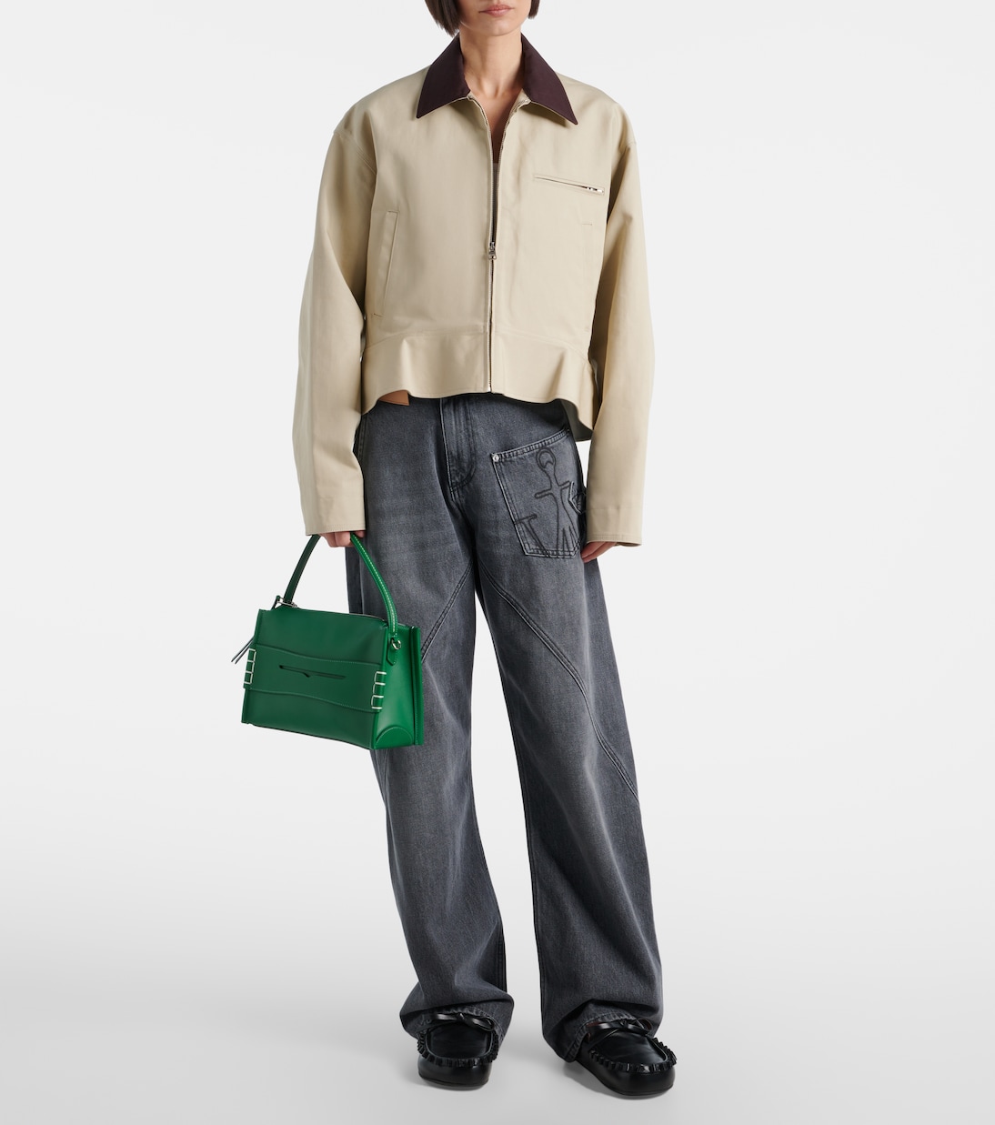 Loafer leather shoulder bag | JW Anderson