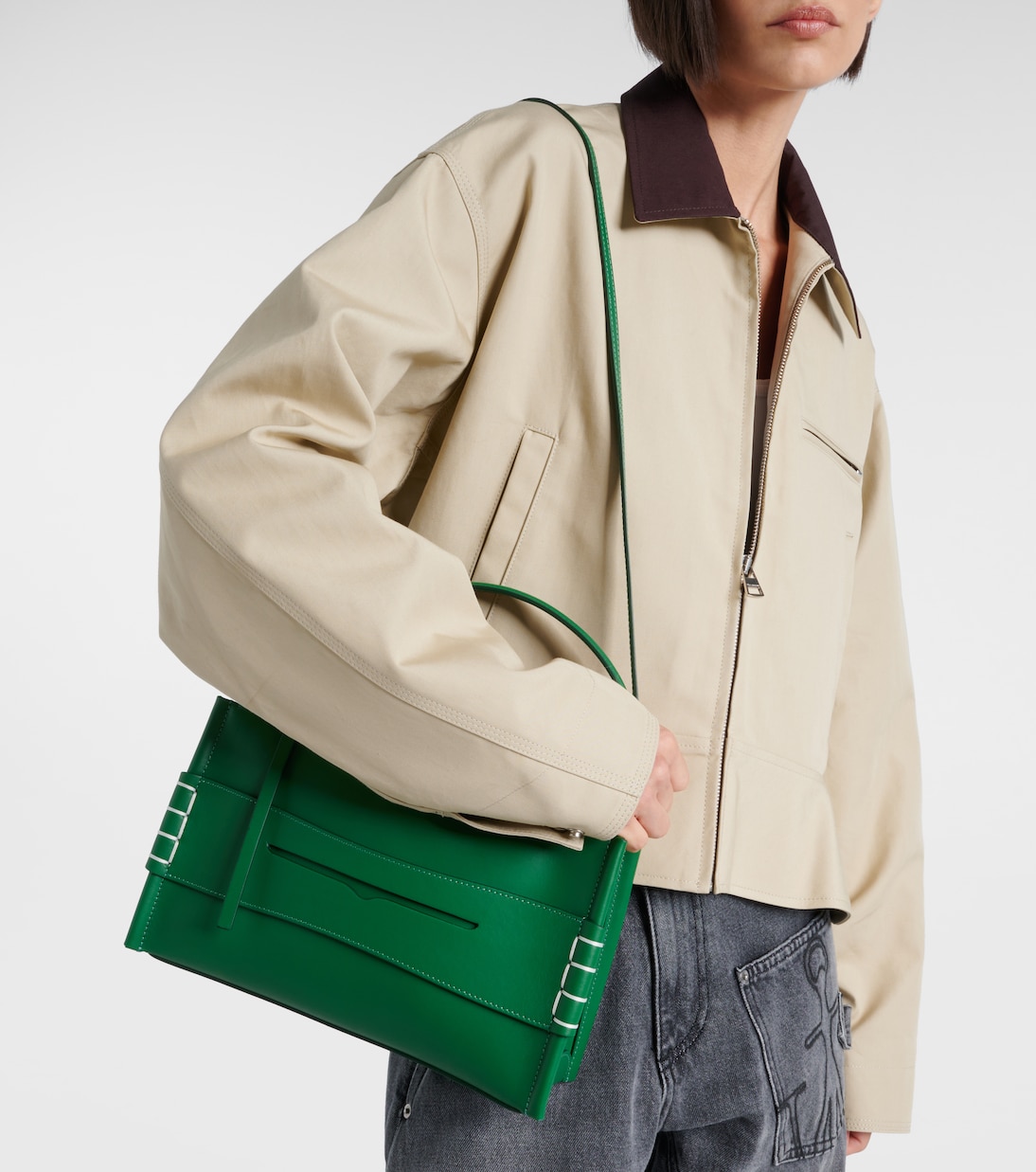 Loafer leather shoulder bag | JW Anderson