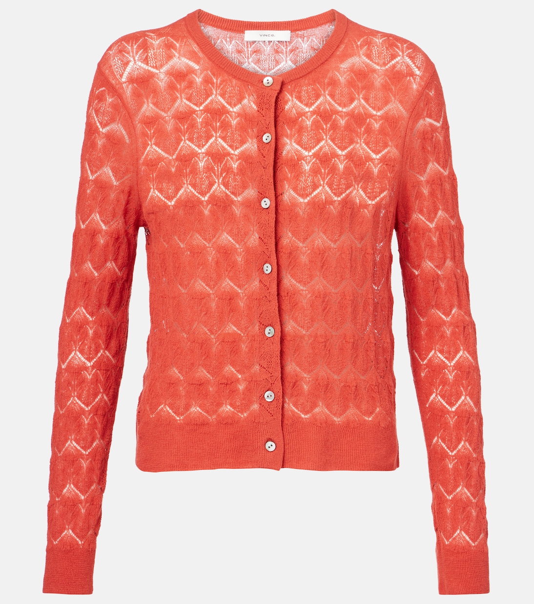 Pointelle cotton cardigan | Vince