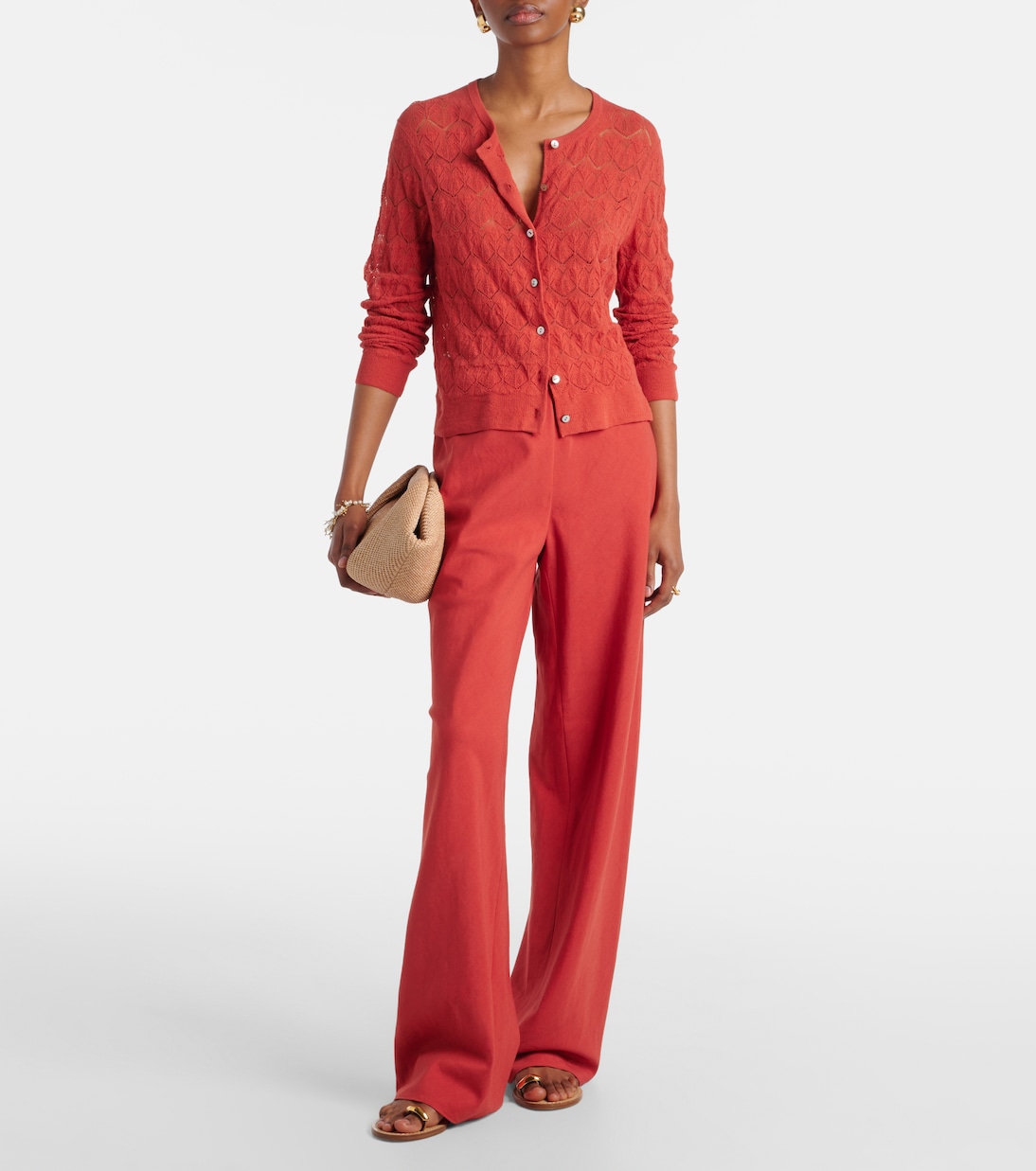 Pointelle cotton cardigan | Vince