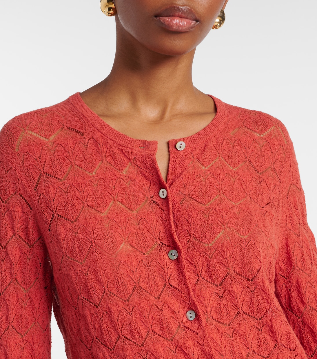 Pointelle cotton cardigan | Vince