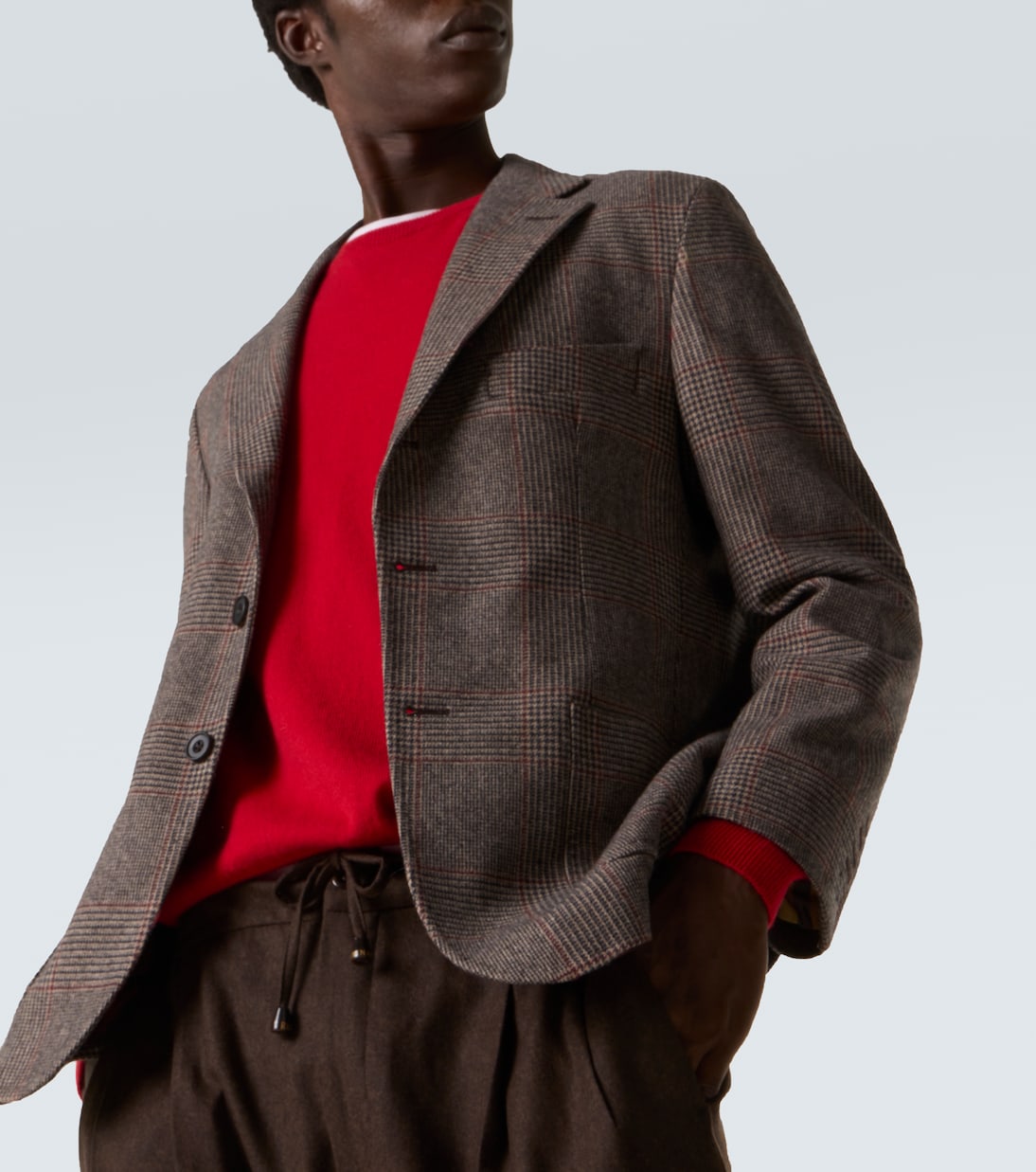 Blazer en laine à carreaux | Rubinacci