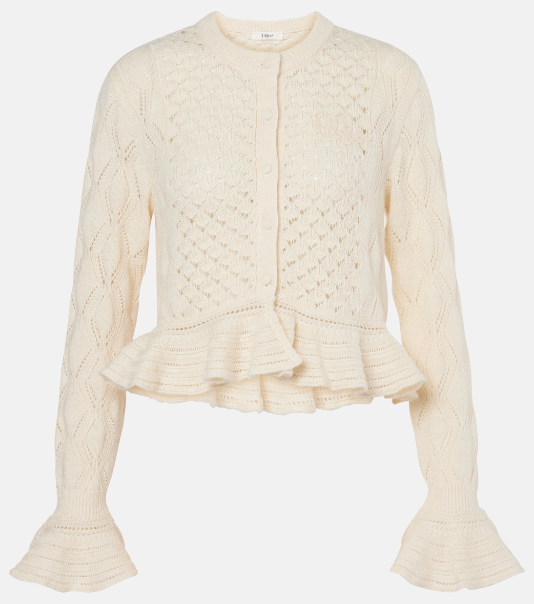 Cárdigan de croché de algodón, lana y seda | Chloé