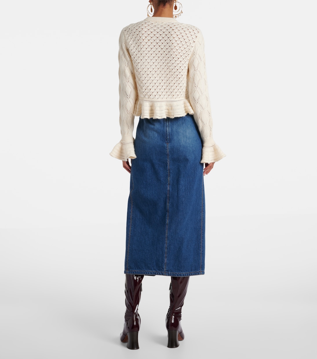 Cárdigan de croché de algodón, lana y seda | Chloé