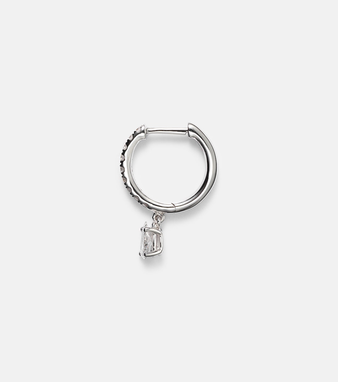 18kt white gold single earring with diamonds | Anita Ko