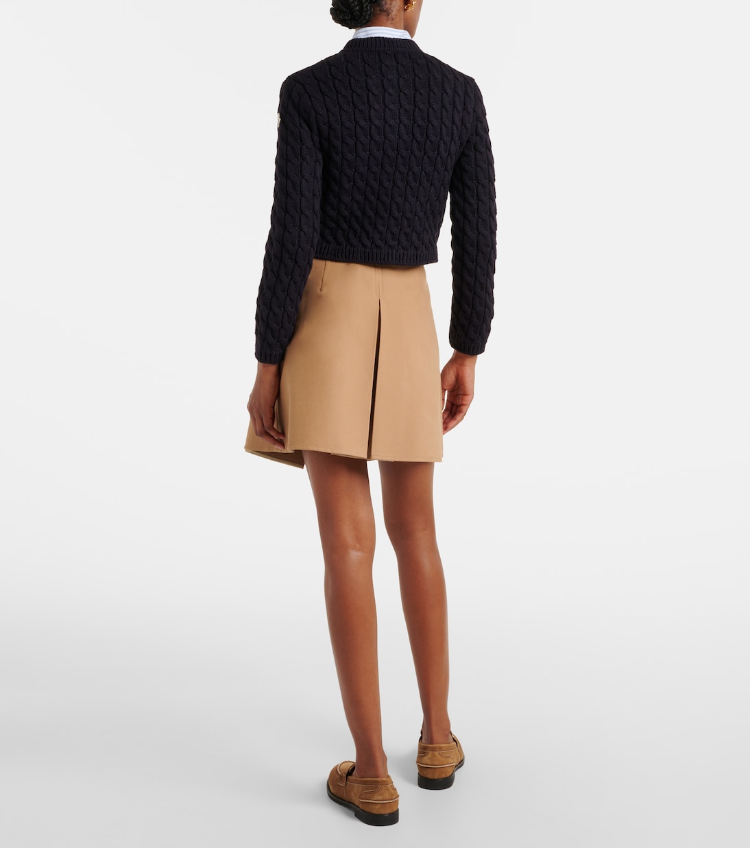 Cable-knit cotton-blend cardigan | Moncler
