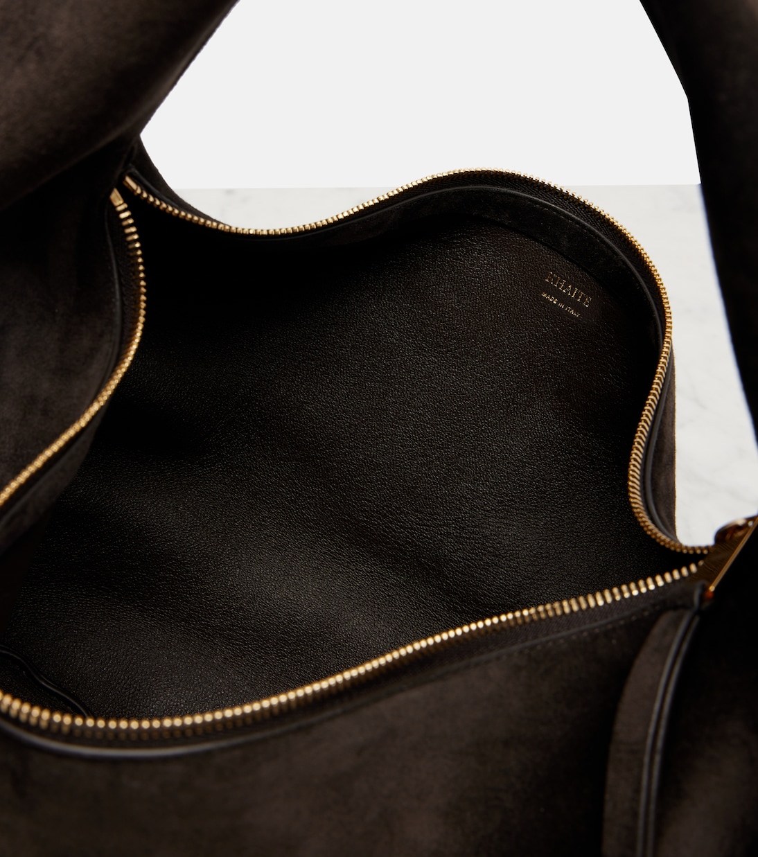 Olivia Medium suede shoulder bag | Khaite