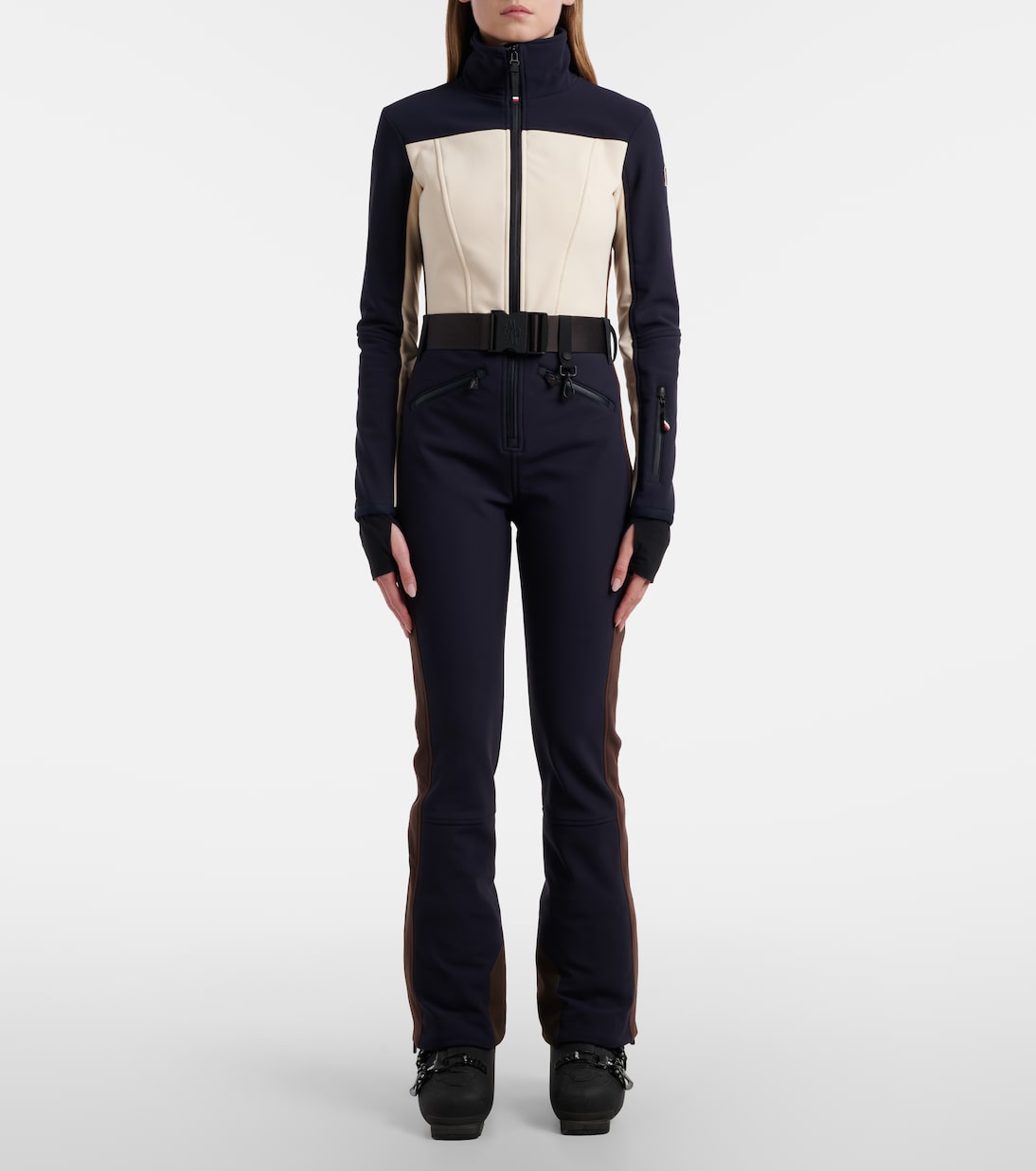 Logo belted ski suit | Moncler Grenoble