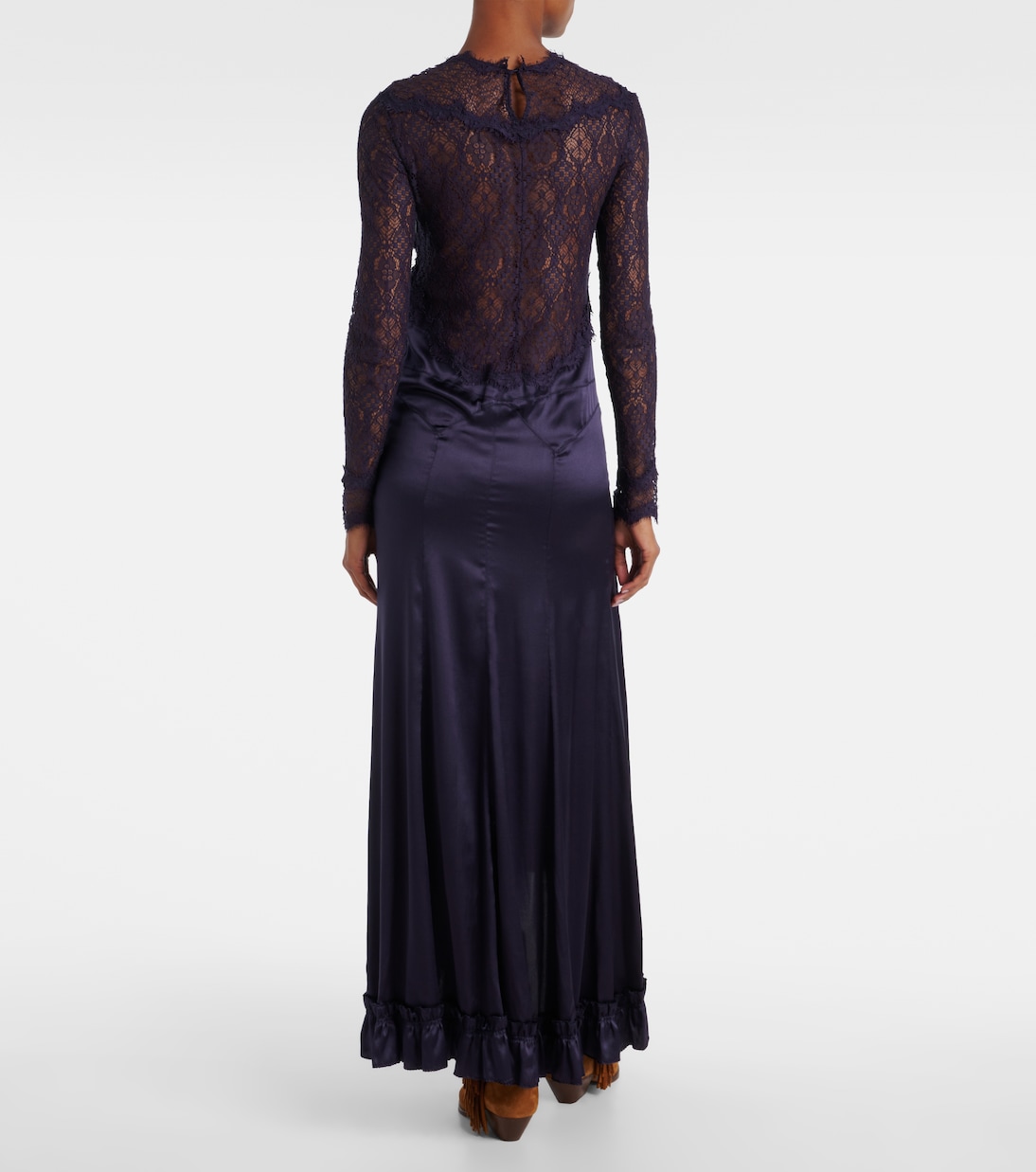 Robe Dolores aus Satin mit Spitze | Isabel Marant