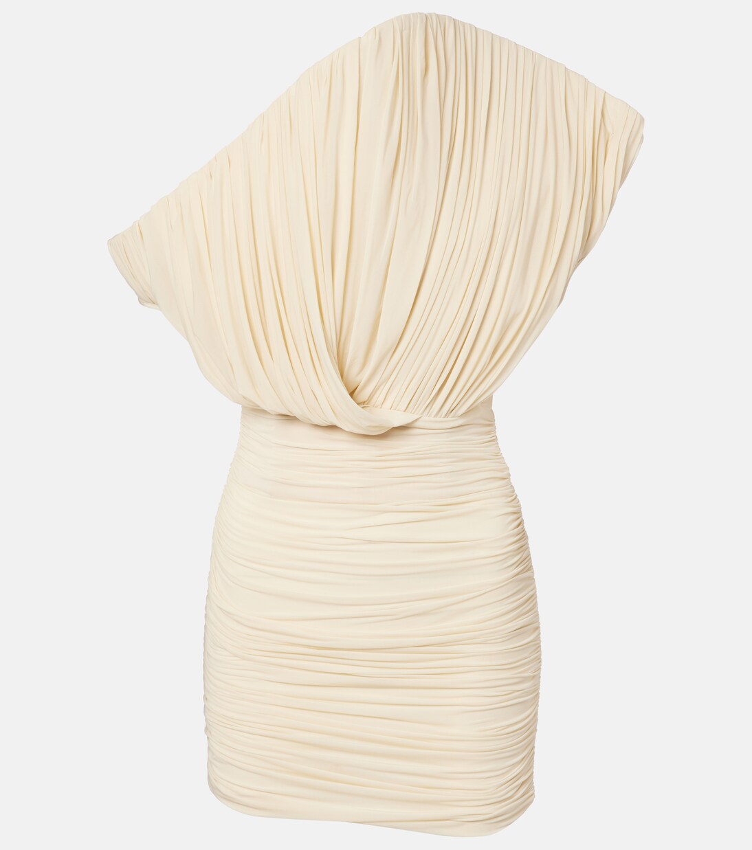 Vestido corto asimétrico fruncido | Magda Butrym