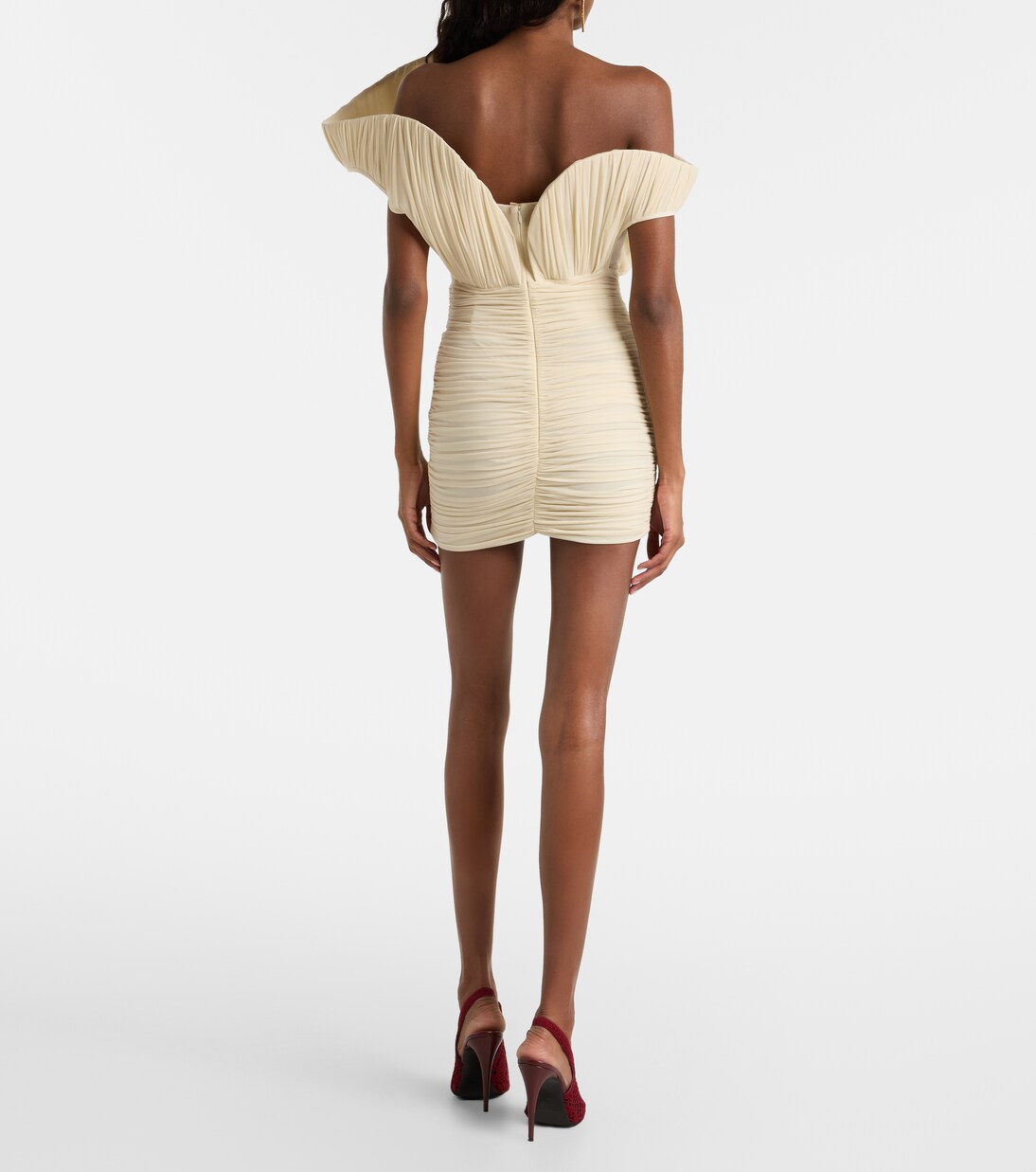 Vestido corto asimétrico fruncido | Magda Butrym