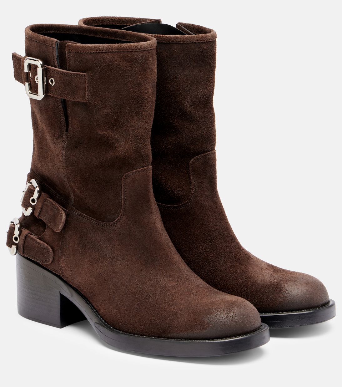 Dakota suede biker boots | Chloé