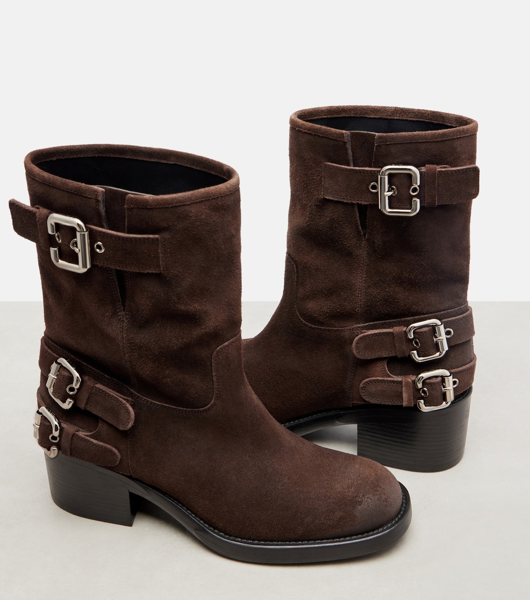 Dakota suede biker boots | Chloé