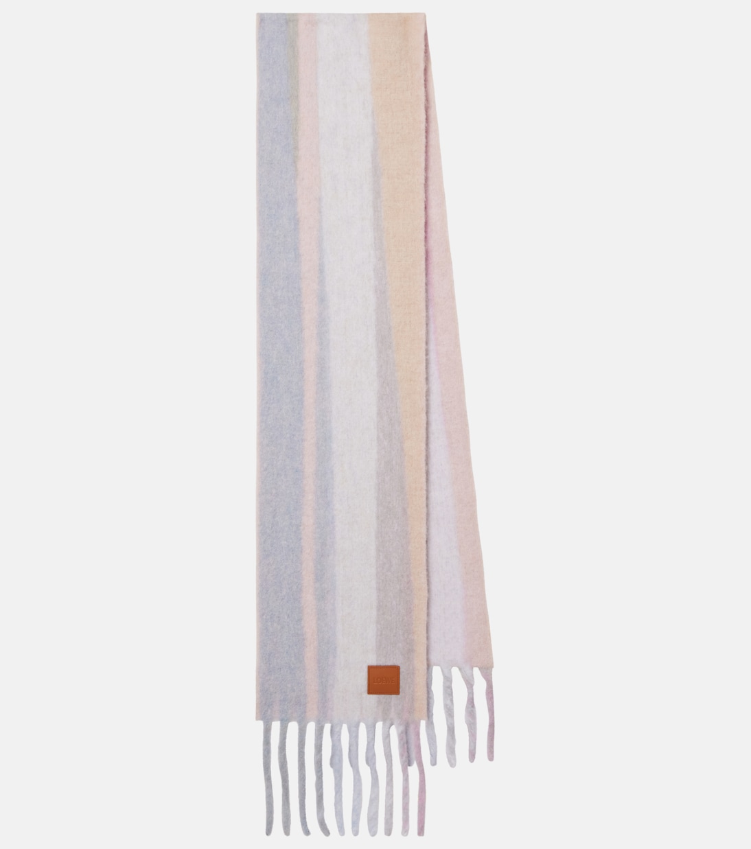 Bufanda en mezcla de alpaca y lana a rayas | Loewe