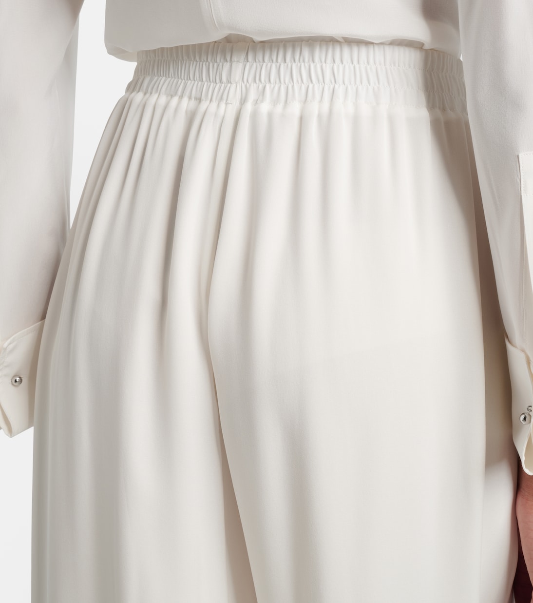 Mid-rise silk straight pants | Oscar de la Renta