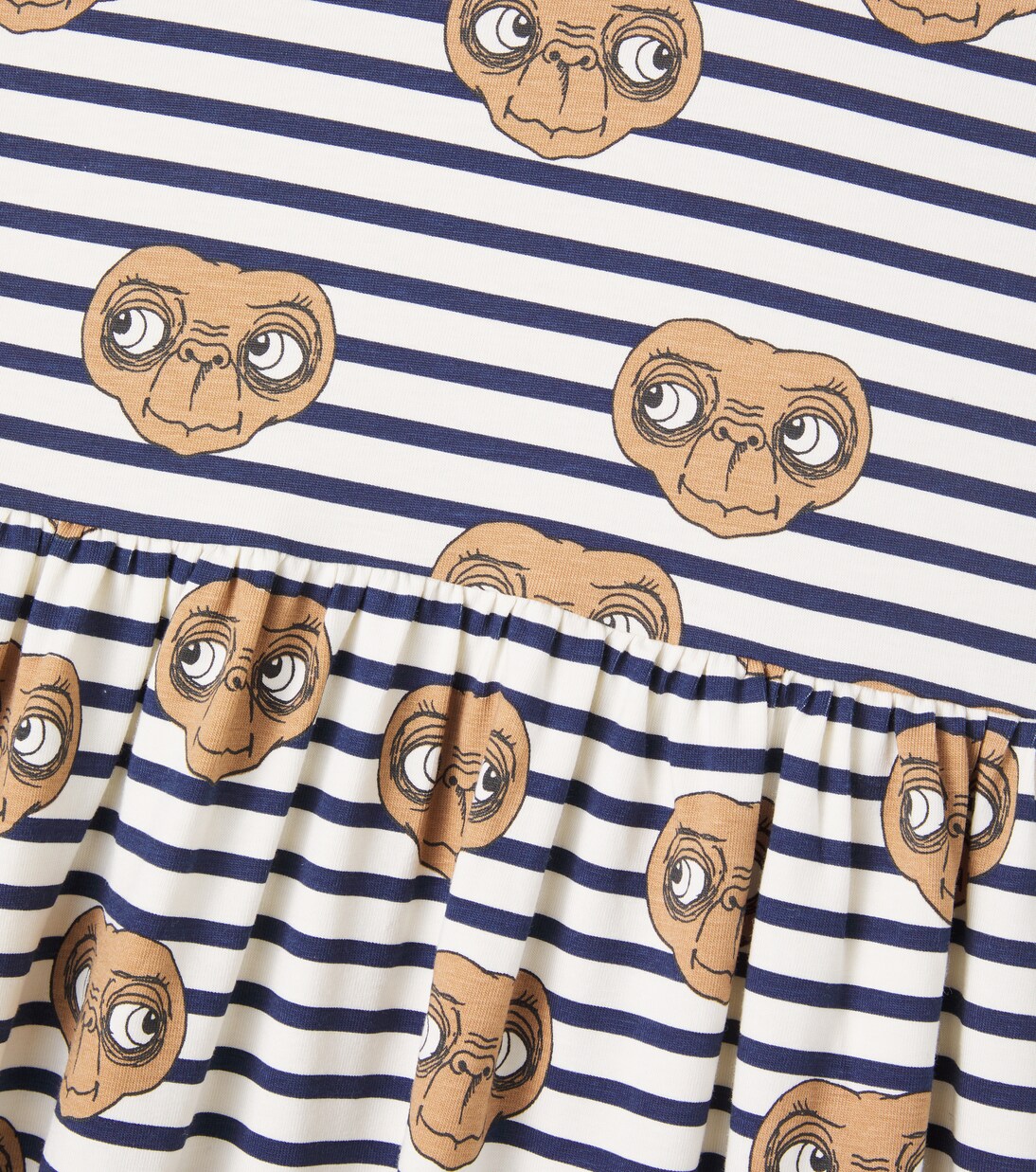 x E.T. striped cotton-blend jersey dress | Mini Rodini