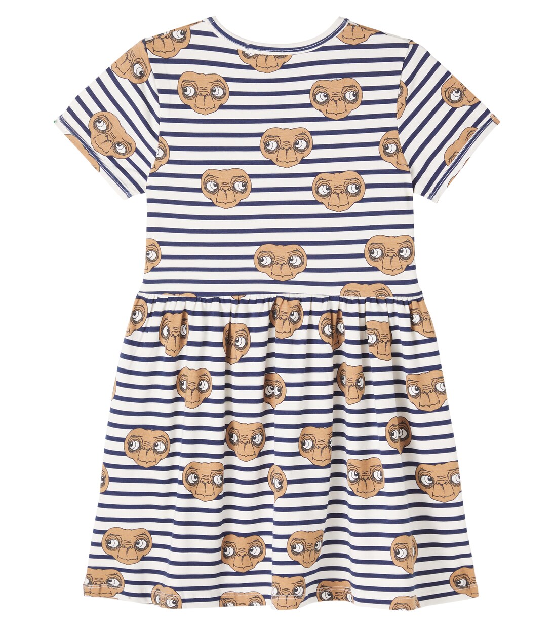 x E.T. striped cotton-blend jersey dress | Mini Rodini
