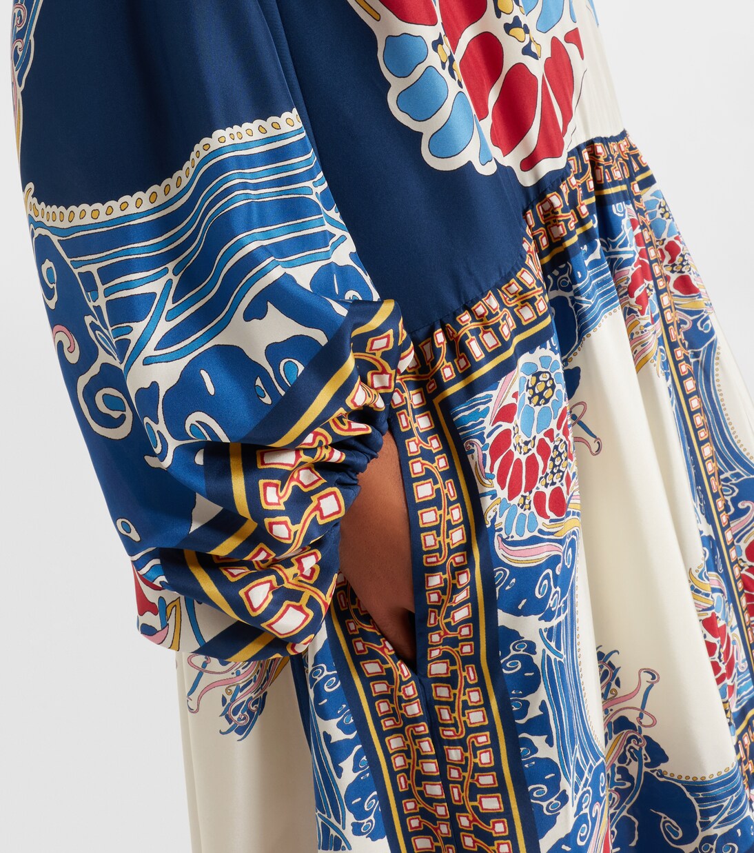 Vesta printed silk maxi dress | La DoubleJ