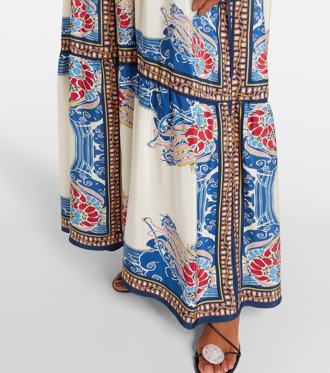 Vesta printed silk maxi dress | La DoubleJ