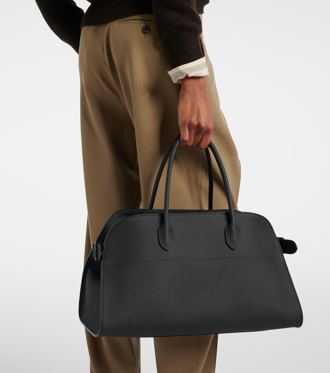 Margaux East-West leather tote bag | The Row