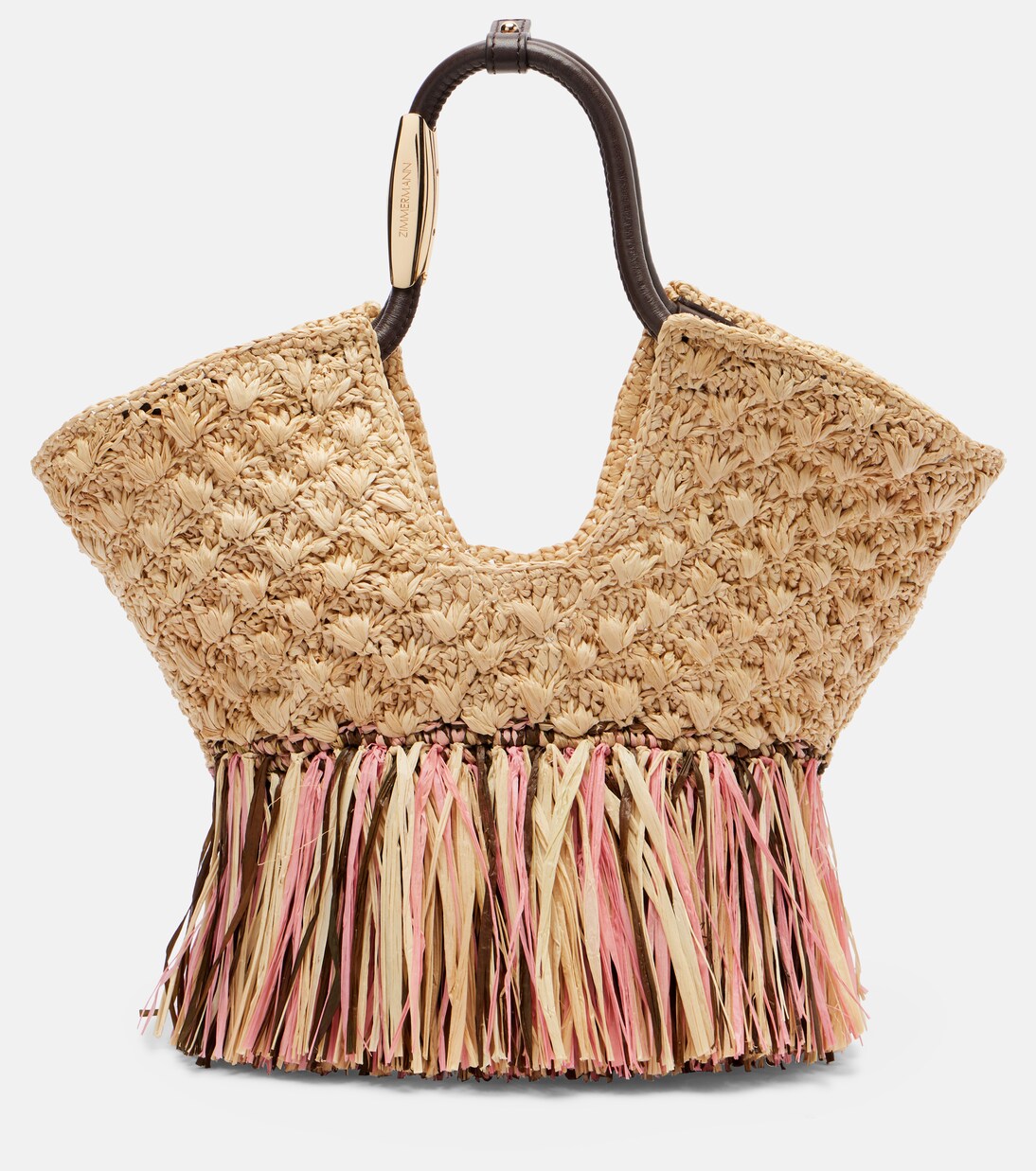 Goldentime Small raffia tote bag | Zimmermann