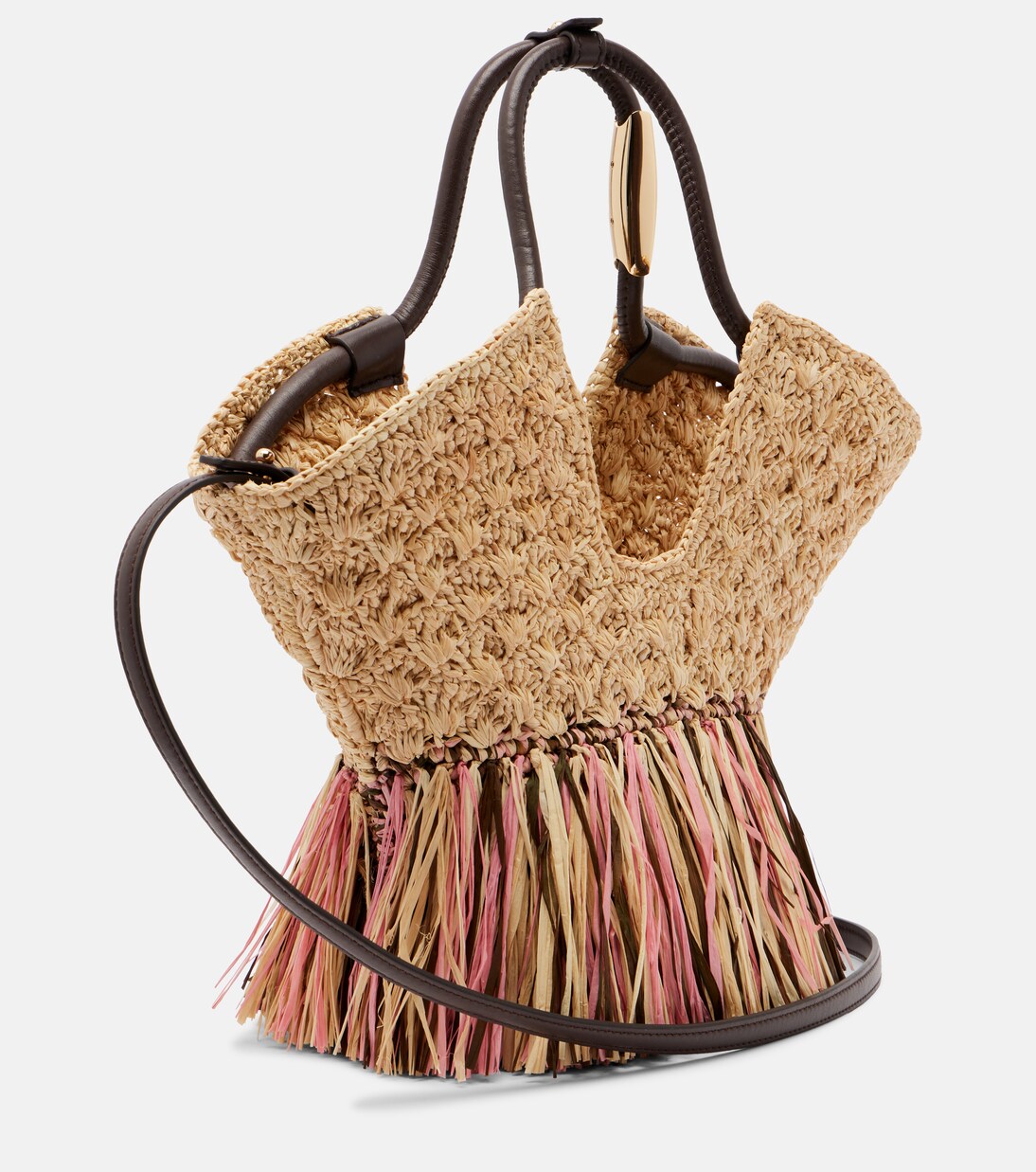 Goldentime Small raffia tote bag | Zimmermann