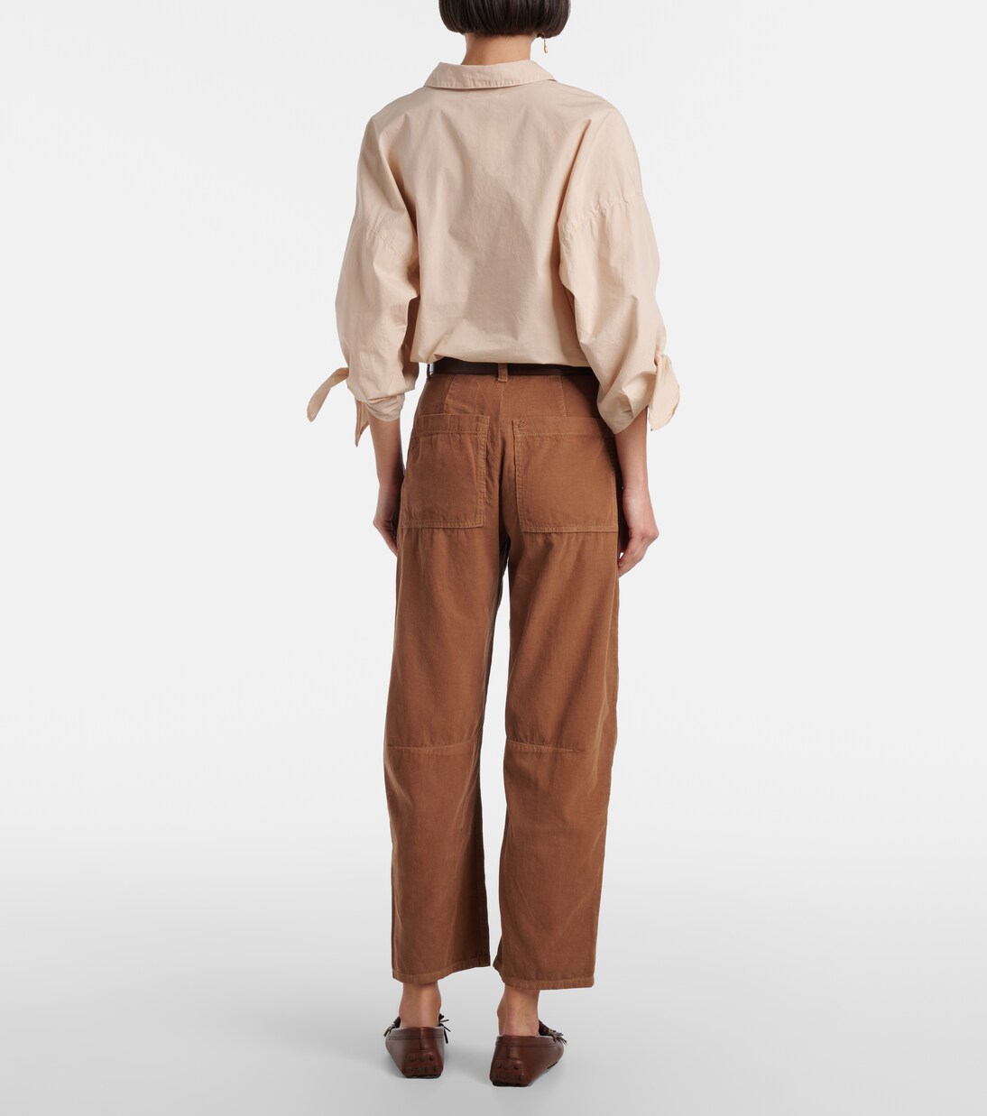 Sue cotton straight pants | Velvet